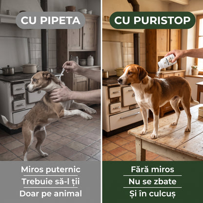 PuriStop™ – Pulbere Împotriva Puricilor pentru Câini și Pisici, minerală și fără miros
